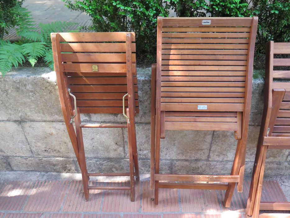 Скандинавски сгъваем стол, тиково дърво