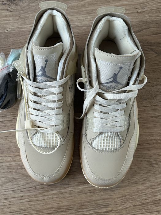 Nike air jordan 4 retro off white sali noi 42.5