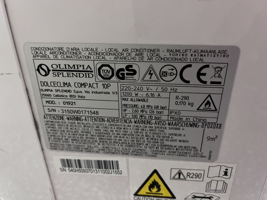 мобилен климатик Olimpia Splendid Dolceclima Compact 10P