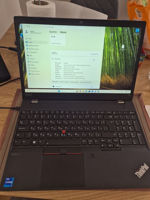 Лаптоп Lenovo T15 Gen2 Core i7 с гаранция