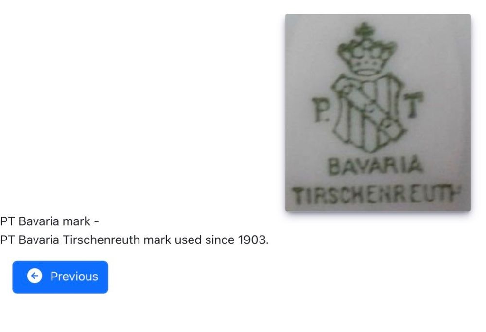 Коллекционное антикварное фарфоровое блюдо Tirschenreuth (Тиршенройт)