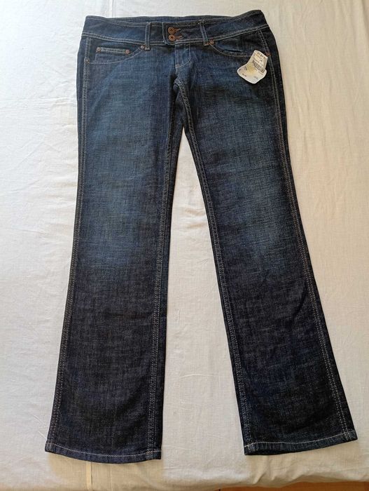 Blugi dama evazați Pepe Jeans London, model Victoria,anii 2000,made in Maroc, talie joasă