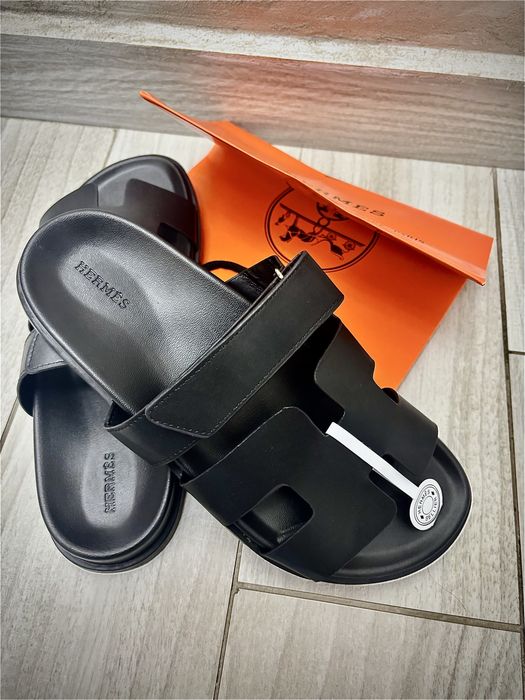 Papuci Hermes Albi/negru