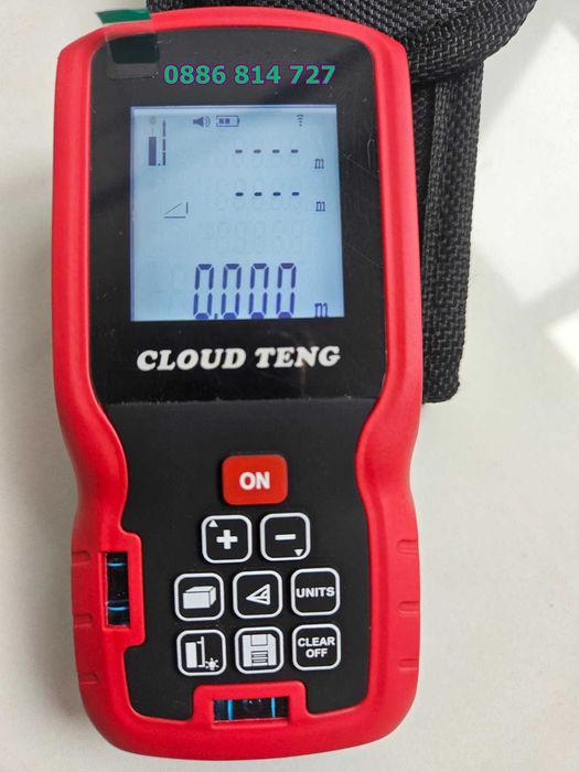 > 80м обхват Лазерна ролетка 2 вградени нивелира 6 функции измерване