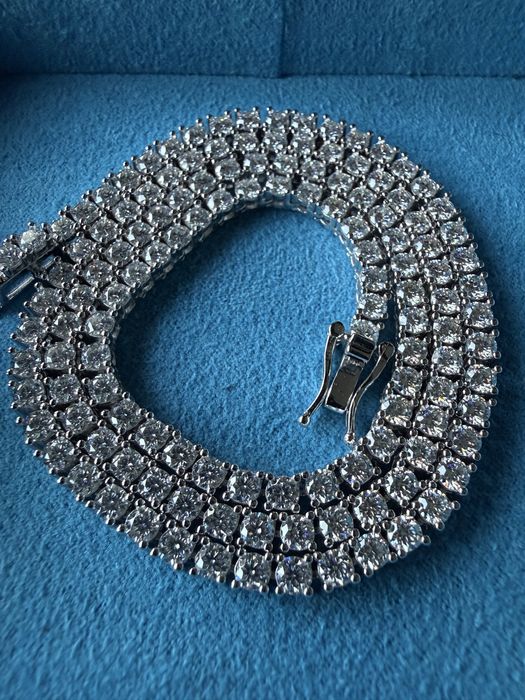Colier Tennis Cu Diamante VVS1 Moissanite din Argint 925 & 18k Vermeil