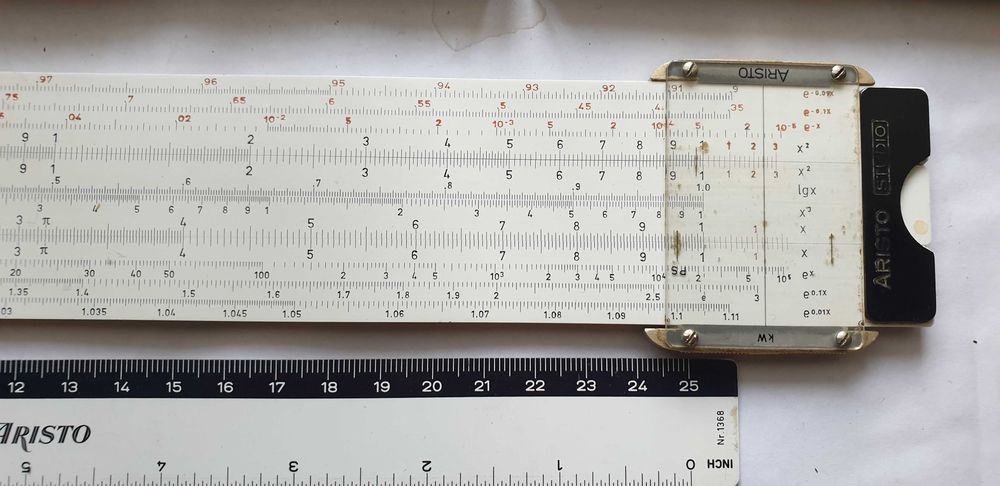 Rigla de calcul ARISTO STUDIO 968, versiunea rara