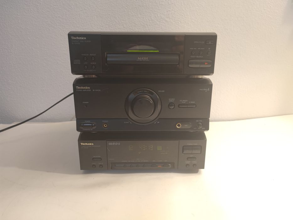 Mini sistem Technics amplificator SE CH 530, deck, tuner sound process