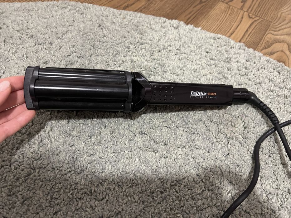 Placa de ondulat BaByliss Pro, Deep Wave, 88W, Acoperire ceramica, Negru