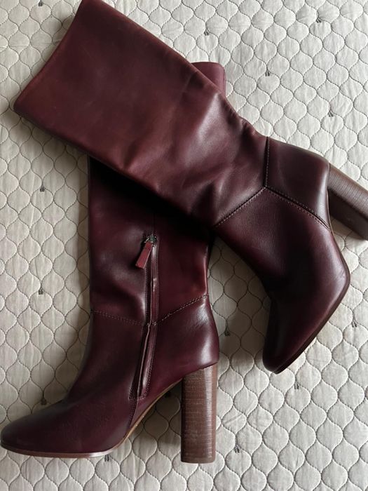 Кожаные сапоги Massimo Dutti