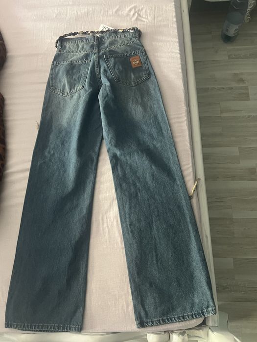 Blugi loewe model wide leg cu talie inalta - Marimea M