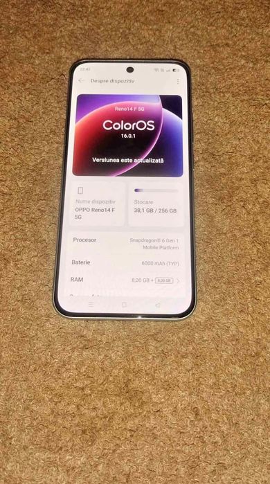 Vând Oppo Reno 14F 5G nou nouț în cutie