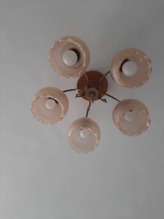 Полюлей с медно-дървена основа