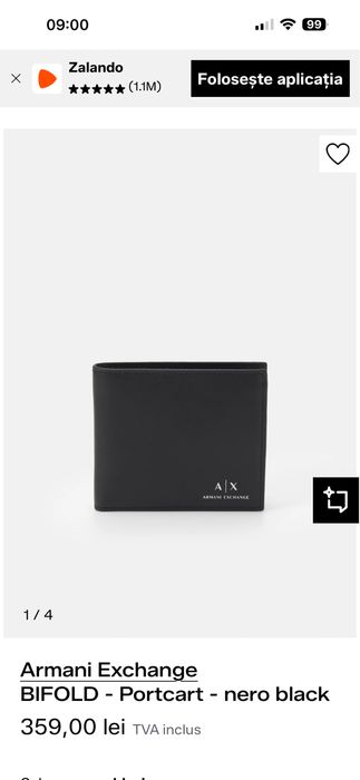 Portofel pentru bărbați Armani Exchange.