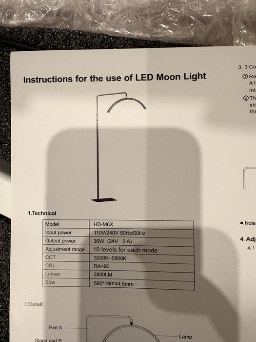 Лампа луна/козметична лампа/лампа за миглопластика