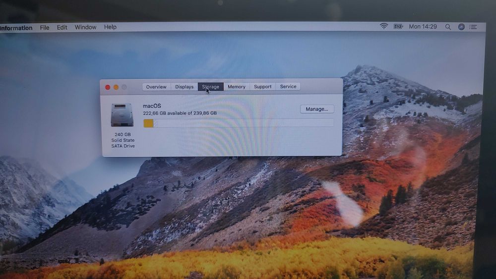 MacBook Pro 13-inch, model A1278/2011, RAM 8gb, SSD 240gb