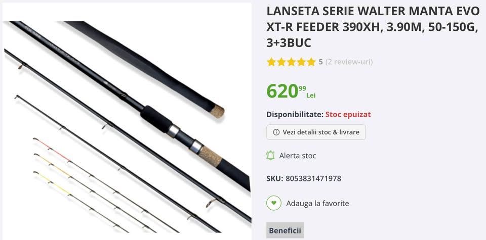 Lansete Feeder Manta EVO XT-R Feeder 3.90m 50-150g
