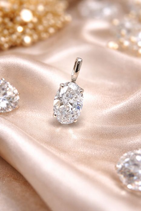 Pandant aur alb si diamant LGD