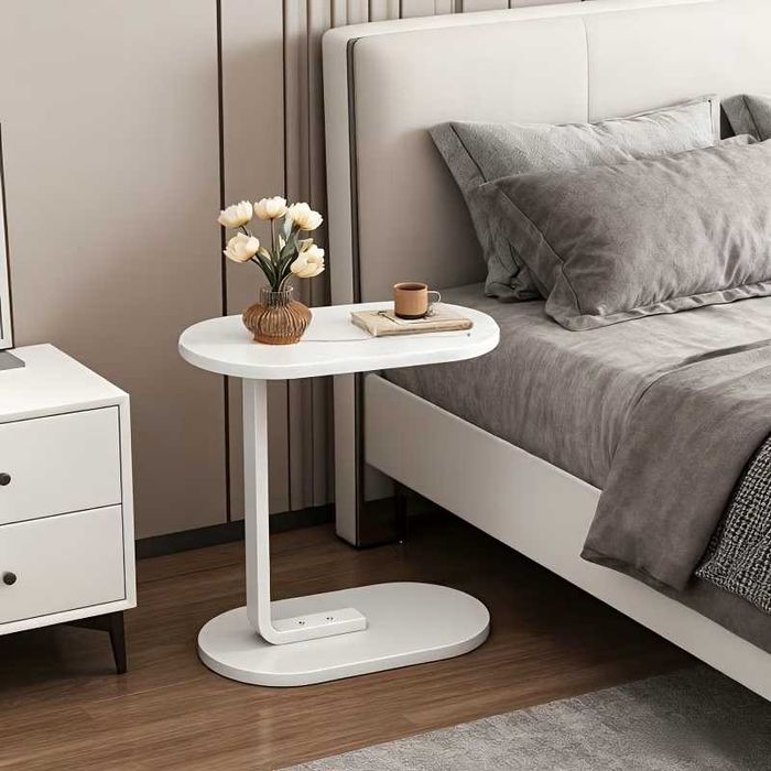 Универсална дървена маса, C-образна масичка за кафе, лаптоп, цветя