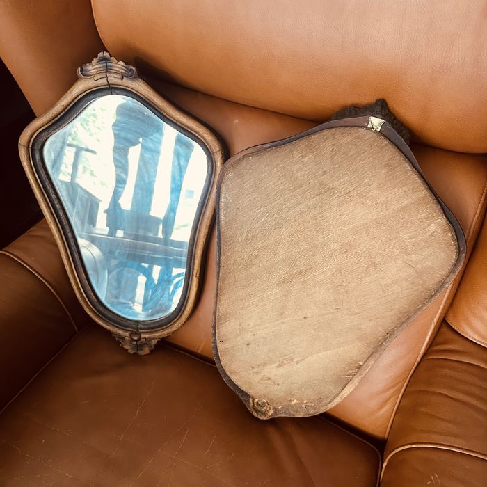 Антикварни дървени огледала от XIX–XX век (комплект 2 бр.)