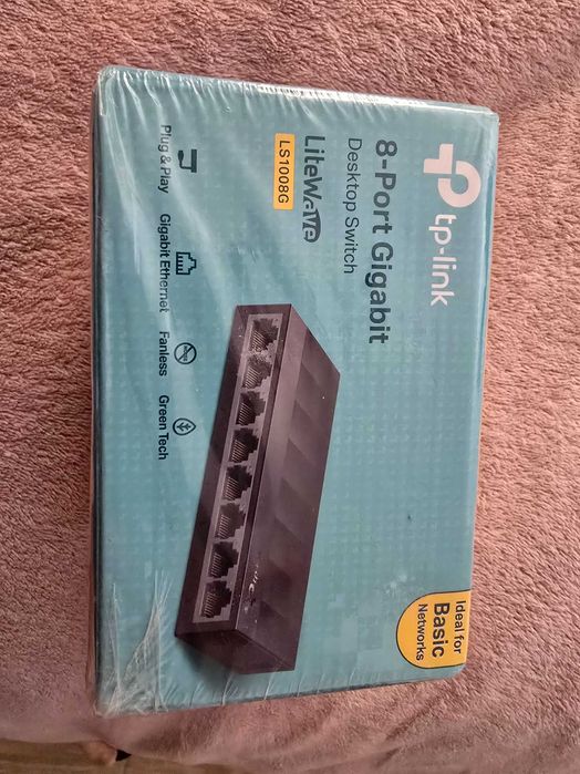 Switch TP-Link 8 port Gigabit LS1008G NOU sigilat | rețea rapidă