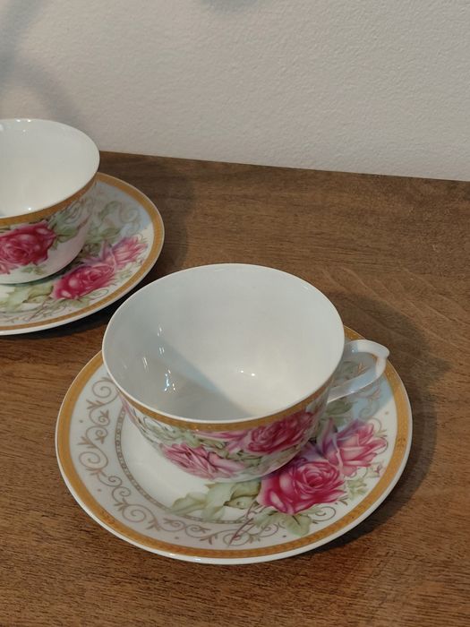 Set Duo cafea/ceai porțelan Coajă de ou