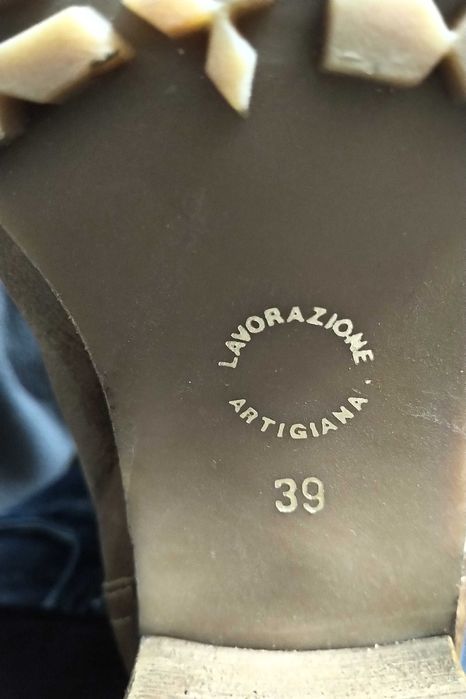 Намалени - Боти SANSIBAR на ток, естествена кожа