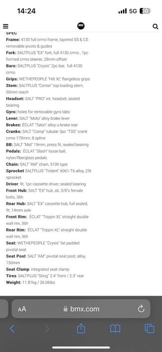 продам bmx crysis 2018