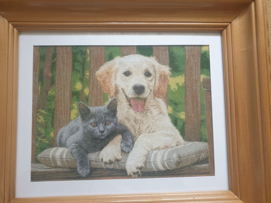 Vând goblen cusut manual