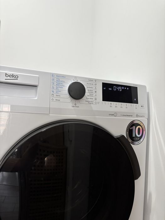 Mașină de spălat cu uscător Beko, 7/4 kg, Inverter, SteamCure - Stare impecabilă