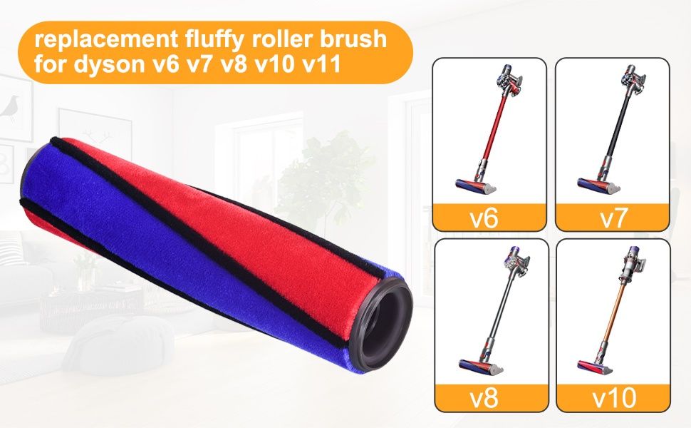 Резервна мека ролка и плюшени ленти за Dyson V6, V7, V8, V10, V11