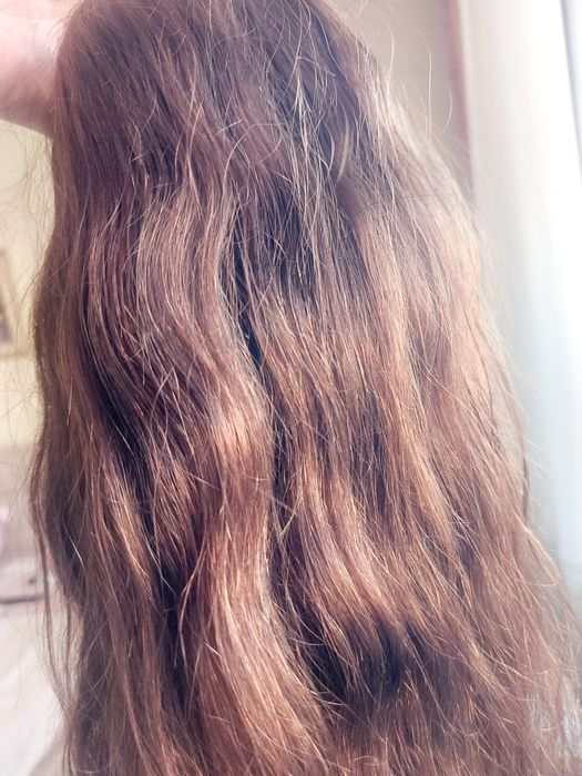 Естествена коса   на клипси