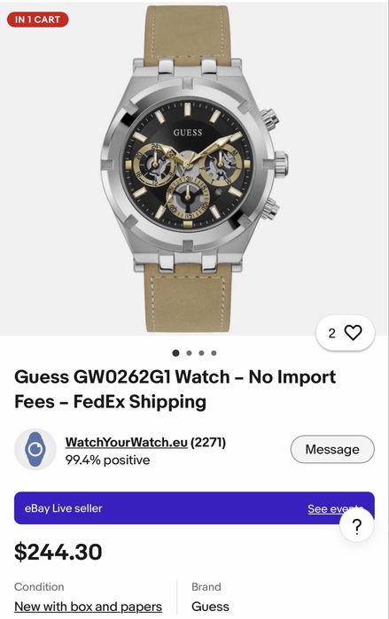 Оргиналные часы Guess