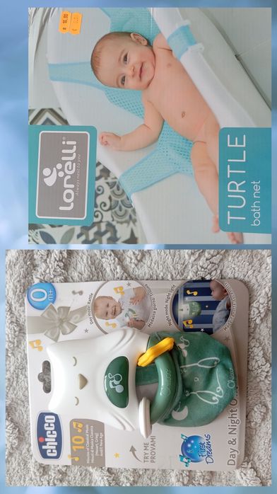 Бебешка музикална играчка Chicco и  мрежа за къпане на бебе Lorelli