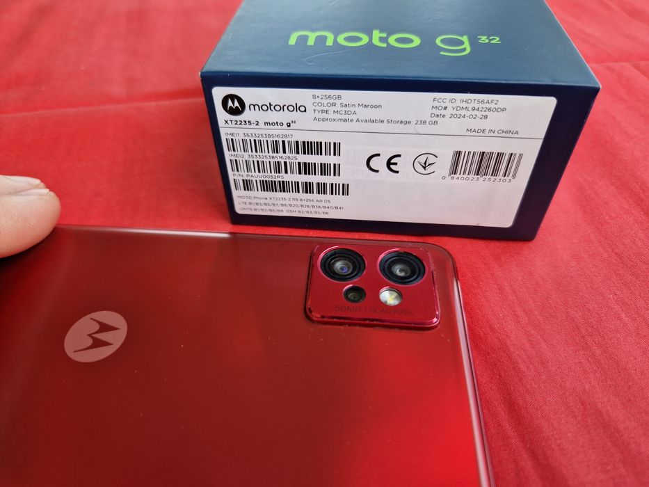 -Motorola Moto G32, Red-Rosu 256Gb, 8Ram ca Nou ireprosabil poze reale doar telefonul si cutia nici o restrictie nici o reperatie/interventie
