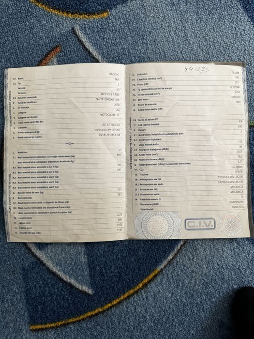 Piaggio MP3 500 Lt Sport Akrapovic categoria B/ ABS/ASR