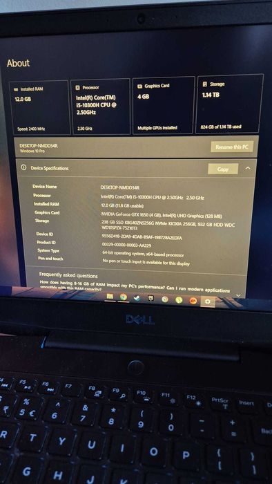 Laptop DELL gaming G3