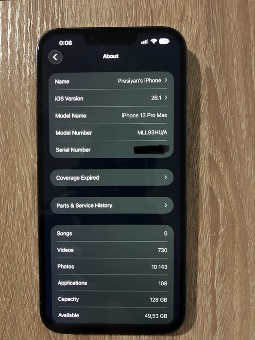 Iphone 13 pro max Sierra blue, 128 GB
