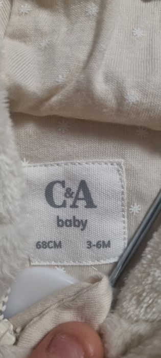 Salopeta bebe plusata groasa C&A