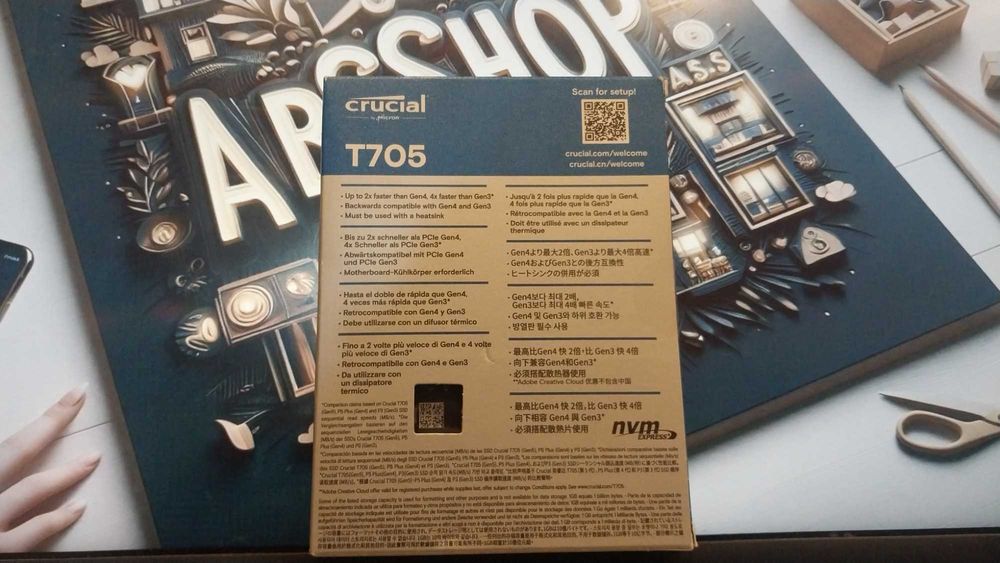 Новый SSD NVMe M.2 Crucial T705 2TB. PCIe 5.0 x 4. Up to 14500 MB/sec.