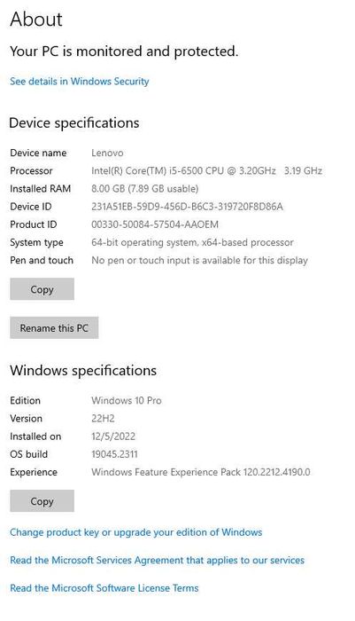 PC  Lenovo 8GB Ram  ThinkCentre M800 Компютър
