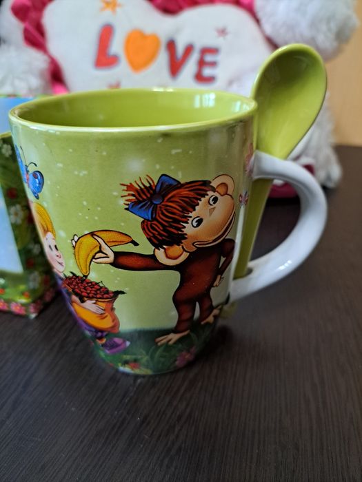 Кружка детская с ложкой