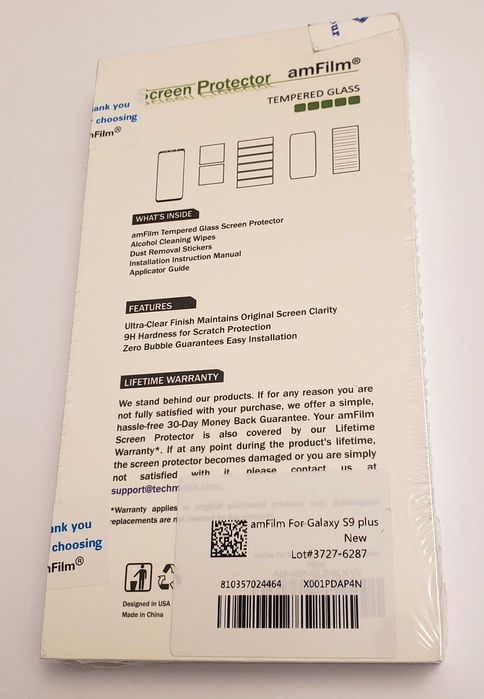 amFilm - Ecran Protector pentru Telefon Samsung Galaxy S9 Plus