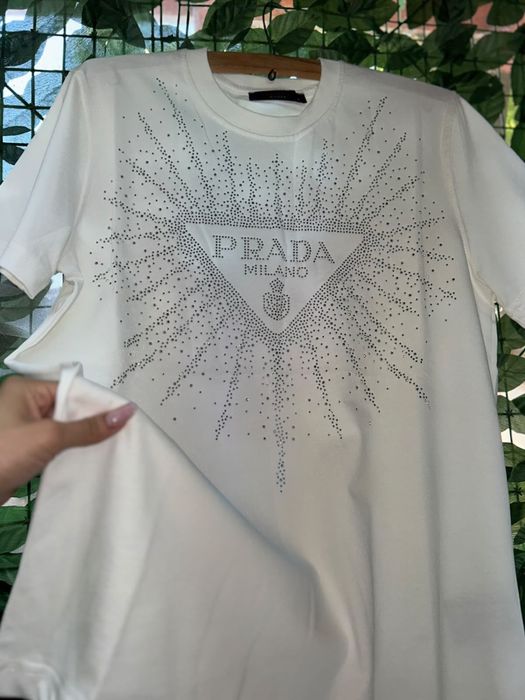 Tricou Prada Milano Premium cu Cristale s-xxl