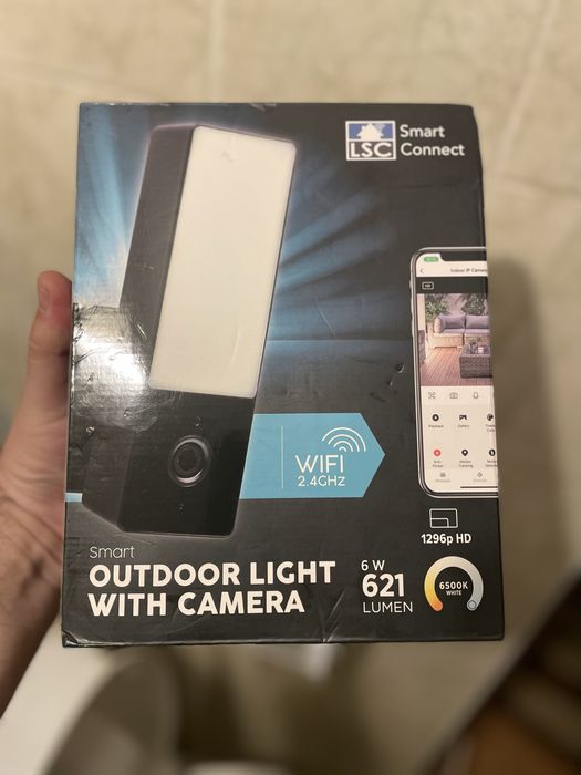 Smart outdoor camera with light