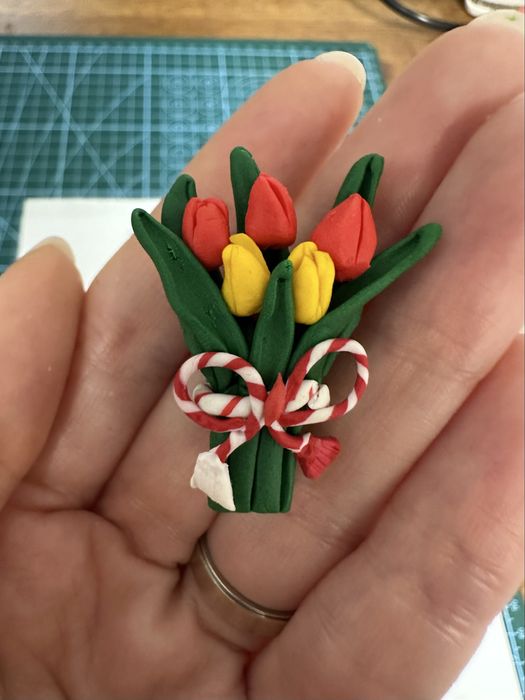 Set 5 buchețele lalele – mărțișor handmade