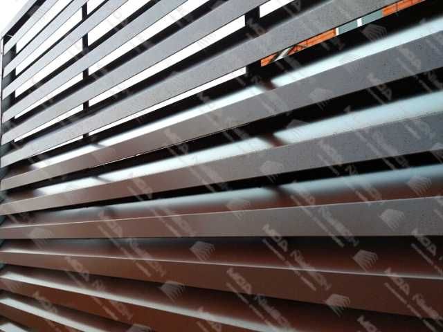 Забор жалюзи металлический