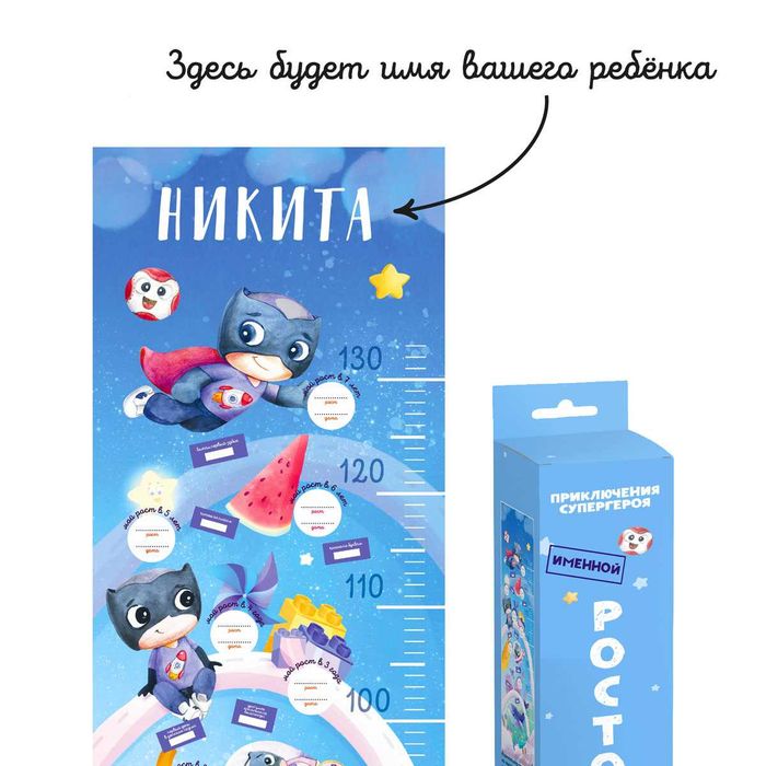Именные ростомеры для ребенка от 0 до 7 лет