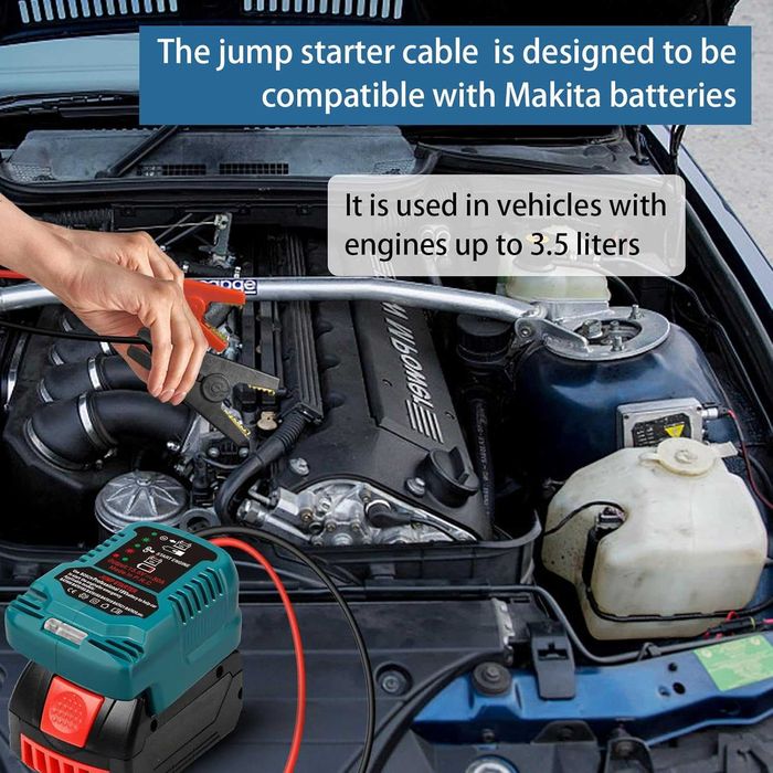 Адаптер за стартер за Bosch Professional 18V батерия 11 Gauge Booster кабели за 12V