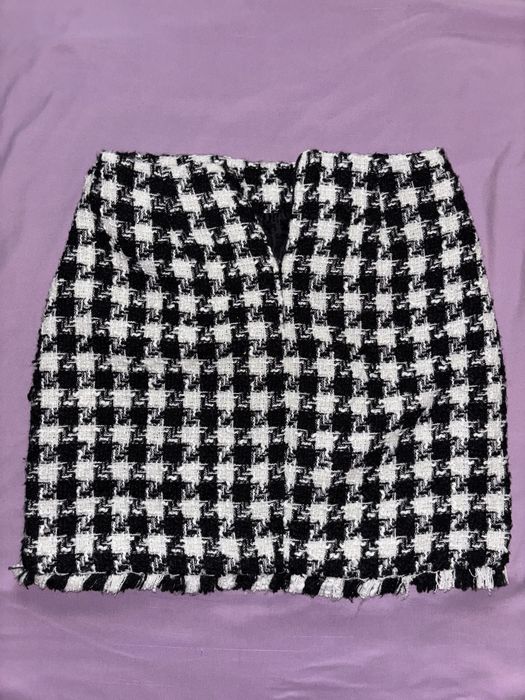 Юбка черно белая
