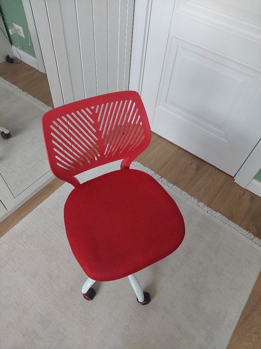 Scaun birou ergonomic cu rotile, rosu